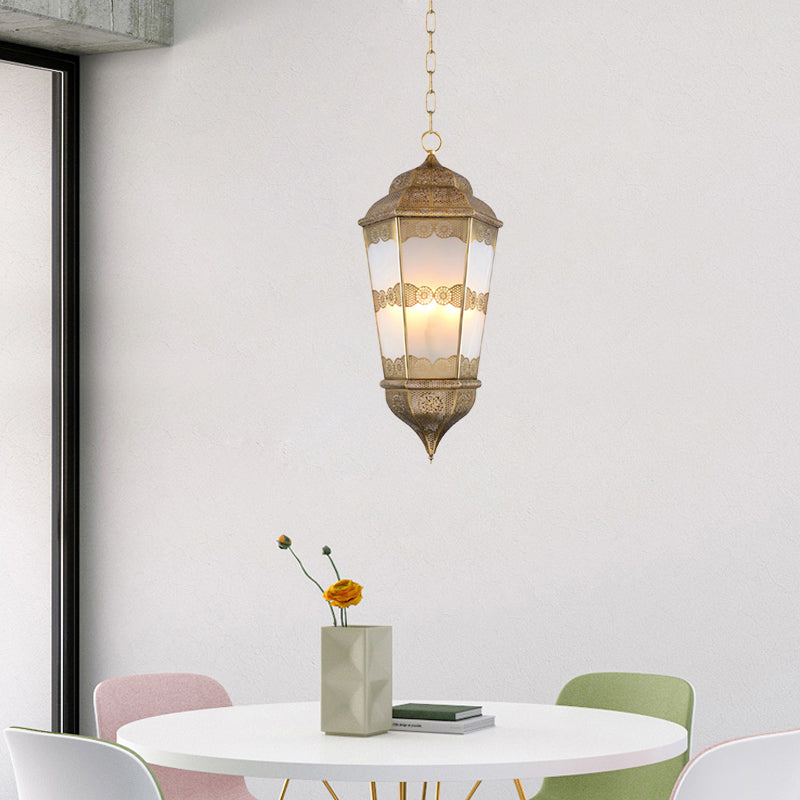 Metal Lantern Chandelier Southeast Asia 3 Bulbs Pendant - Rebooters