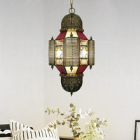 Arabian Lantern Pendant Lighting 3 Heads Metal Chandelier - Rebooters