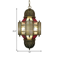 Arabian Lantern Pendant Lighting 3 Heads Metal Chandelier - Rebooters