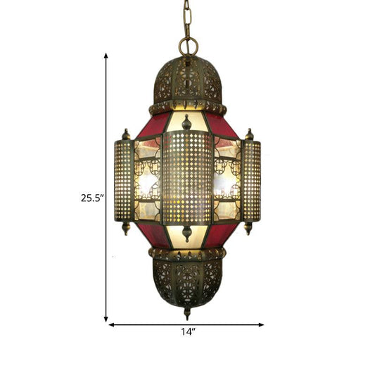Arabian Lantern Pendant Lighting 3 Heads Metal Chandelier - Rebooters