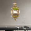 Cutout Restaurant Pendant Chandelier Arab Metal 3 Lights Brass - Rebooters