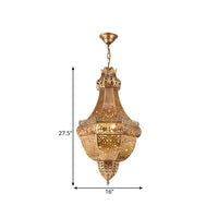 Basket Metal Chandelier Light Arab 4 Heads Brass Pendant - Rebooters