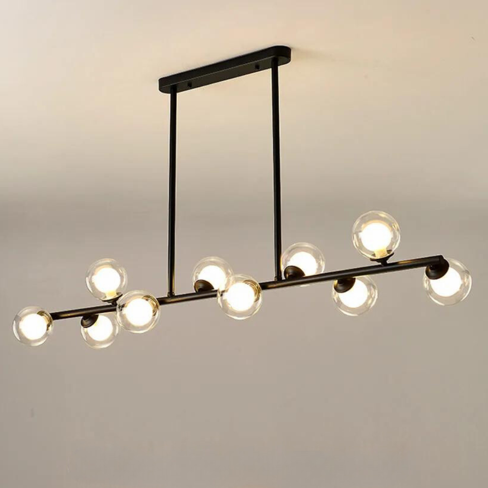 Modern Long Pole Glass Horizontal Chandelier for Elegant Spaces | Rebooters - Rebooters