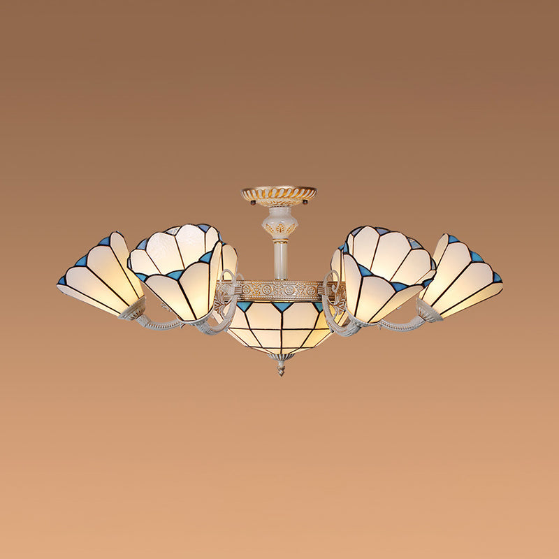 Traditional Cone Hanging Ceiling Light with Dome Shade - Rebooters