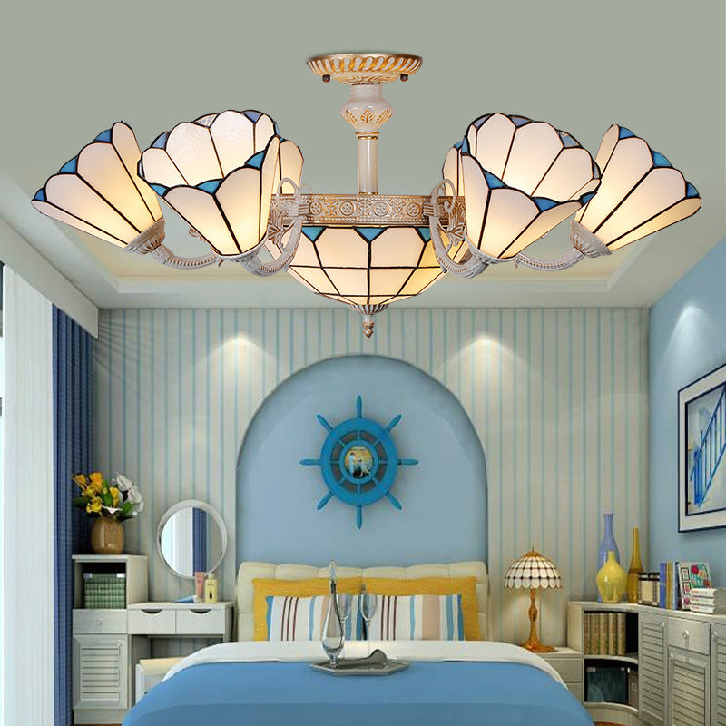 Traditional Cone Hanging Ceiling Light with Dome Shade - Rebooters