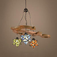 3 Lights Star Hanging Lamp with Anchor and Metal Chain - Rebooters