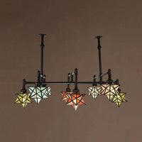 8 Lights Star Pendant Lighting with Star Shape Chandelier - Rebooters