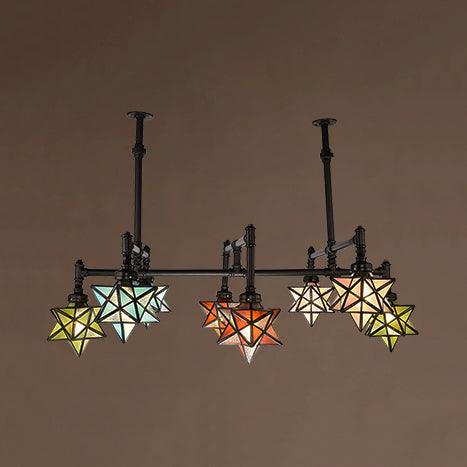 8 Lights Star Pendant Lighting with Star Shape Chandelier - Rebooters