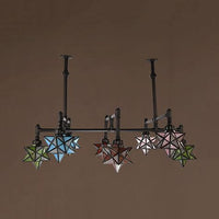 8 Lights Star Pendant Lighting with Star Shape Chandelier - Rebooters