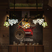 8 Lights Star Pendant Lighting with Star Shape Chandelier - Rebooters