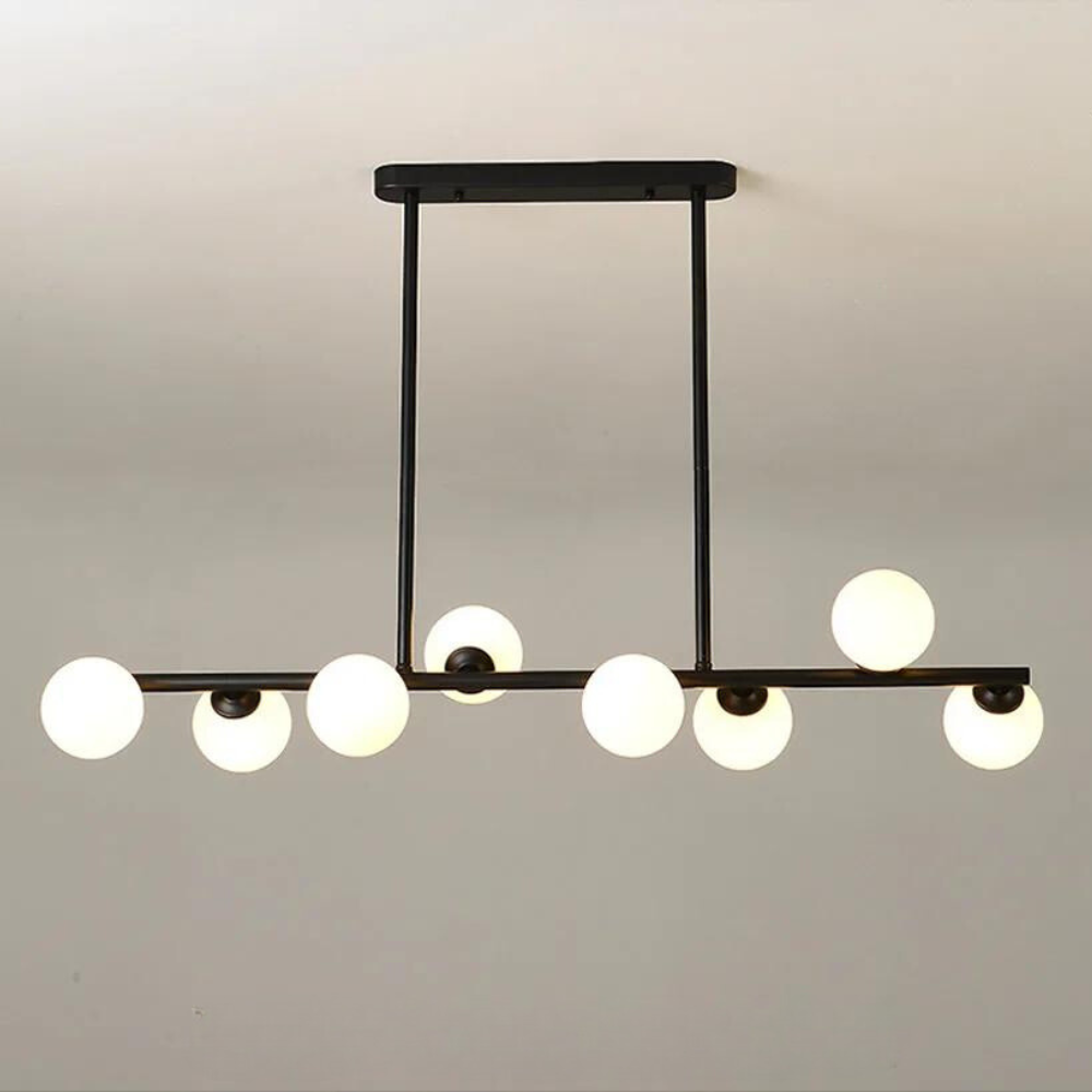 Modern Long Pole Glass Horizontal Chandelier for Elegant Spaces | Rebooters - Rebooters