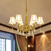 Curved Arm Living Room Pendant Vintage Metal 6-Head Chandelier - Rebooters