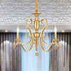 Gold 3-Light Ceiling Chandelier Countryside Candelabra Pendant - Rebooters