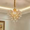 3 Bulbs Crystal Orb Pendulum Light Gold Grape Chandelier - Rebooters