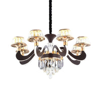 Black 6 Lights Ceiling Chandelier Modernist Metal Gooseneck Arm - Rebooters