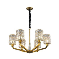 6 Heads Bedroom Pendant Chandelier Modernism Gold Light Fixture - Rebooters