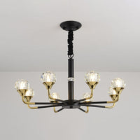 6/8 Heads Living Room Suspension Lamp Modern Black Gold Chandelier - Rebooters