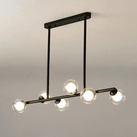 Modern Long Pole Glass Horizontal Chandelier for Elegant Spaces | Rebooters - Rebooters