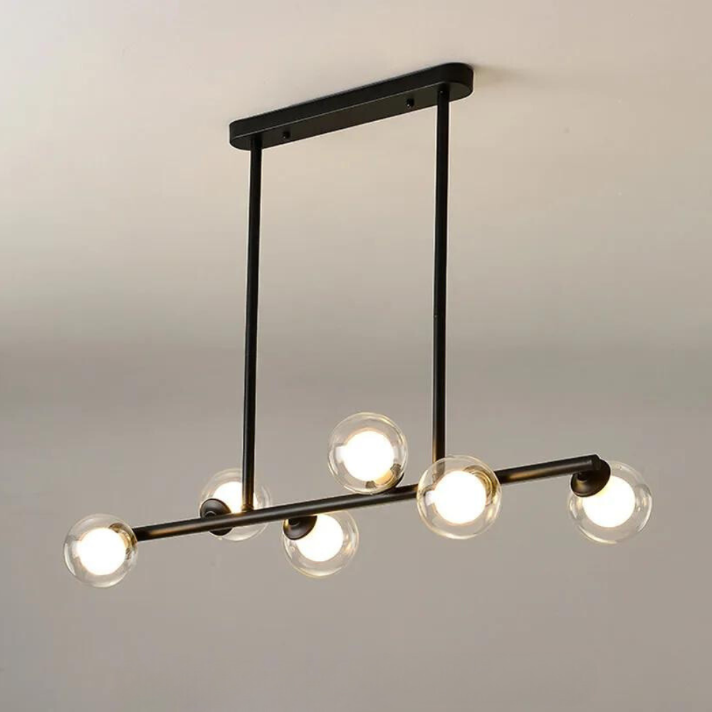 Modern Long Pole Glass Horizontal Chandelier for Elegant Spaces | Rebooters - Rebooters