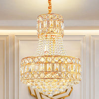 Baroque Empire Chandelier 5 Lights Crystal Suspension Lighting - Rebooters