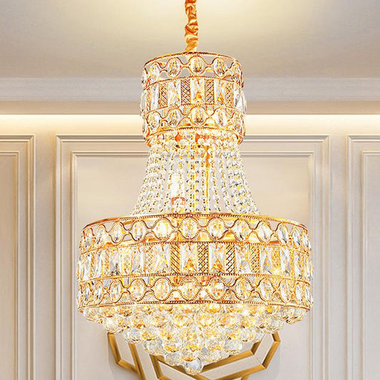 Baroque Empire Chandelier 5 Lights Crystal Suspension Lighting - Rebooters