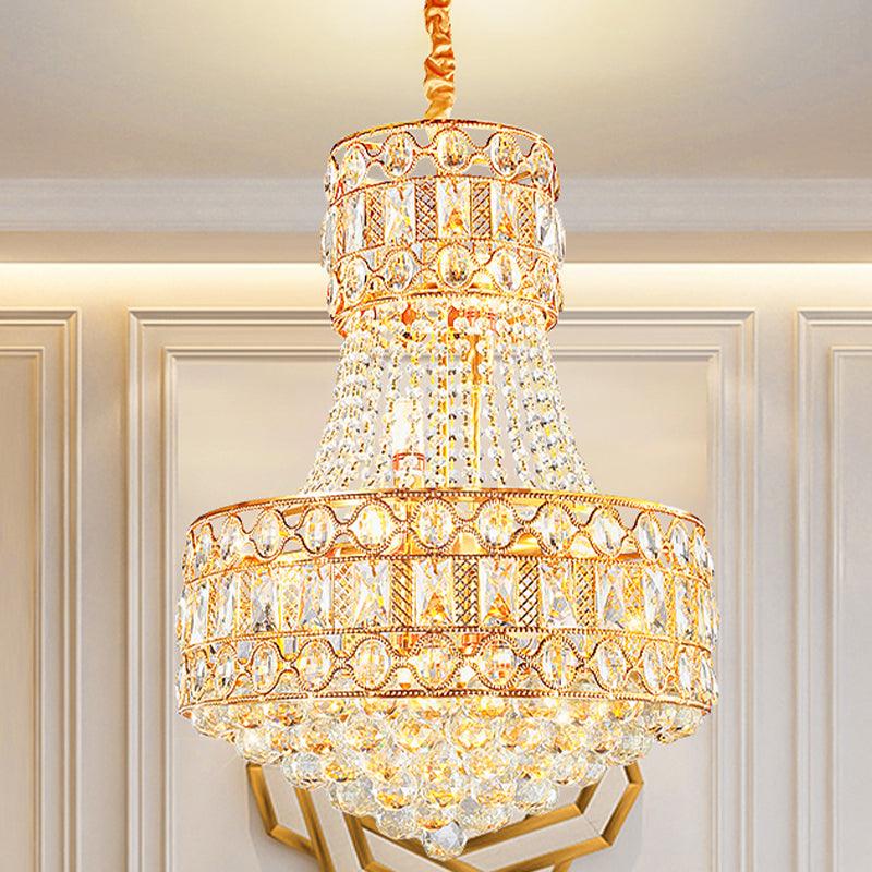 Baroque Empire Chandelier 5 Lights Crystal Suspension Lighting - Rebooters
