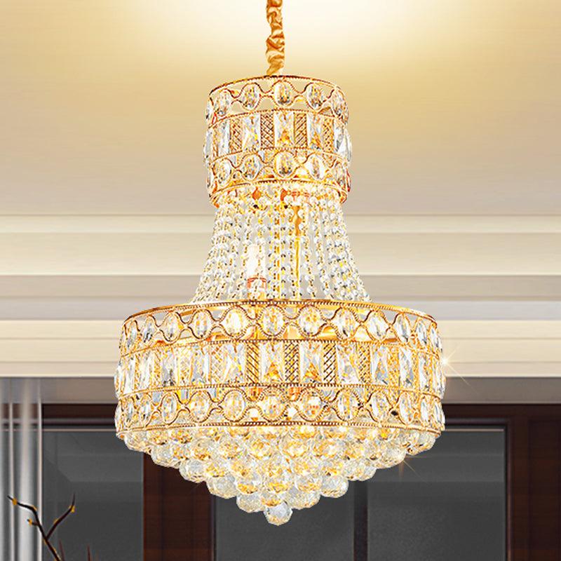 Baroque Empire Chandelier 5 Lights Crystal Suspension Lighting - Rebooters