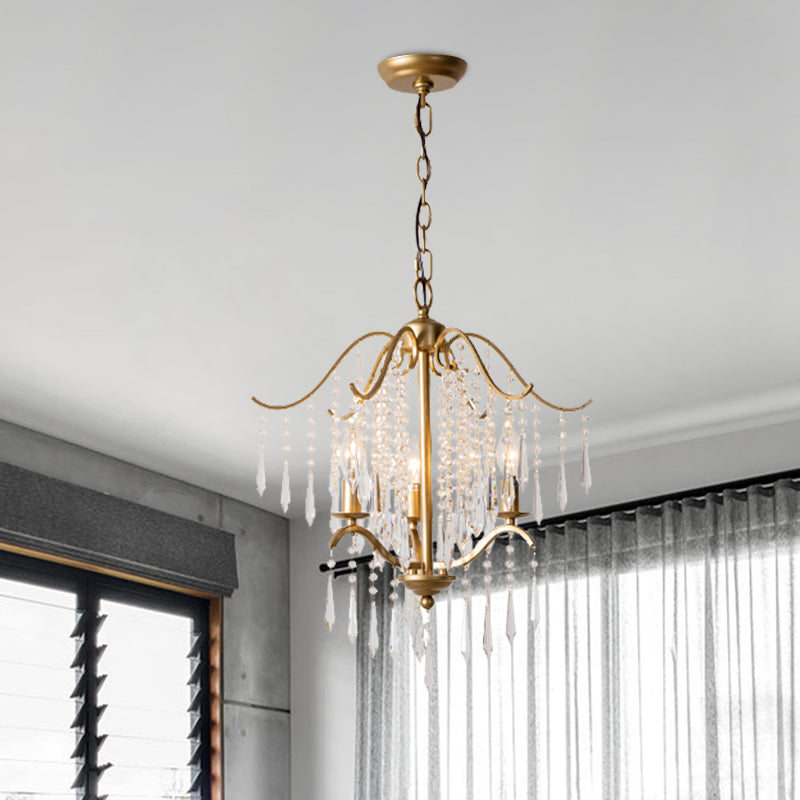 Candlestick Restaurant Ceiling Chandelier Modernism Gold Light - Rebooters