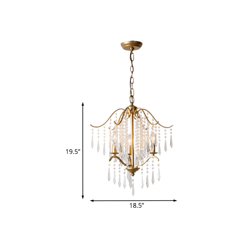 Candlestick Restaurant Ceiling Chandelier Modernism Gold Light - Rebooters