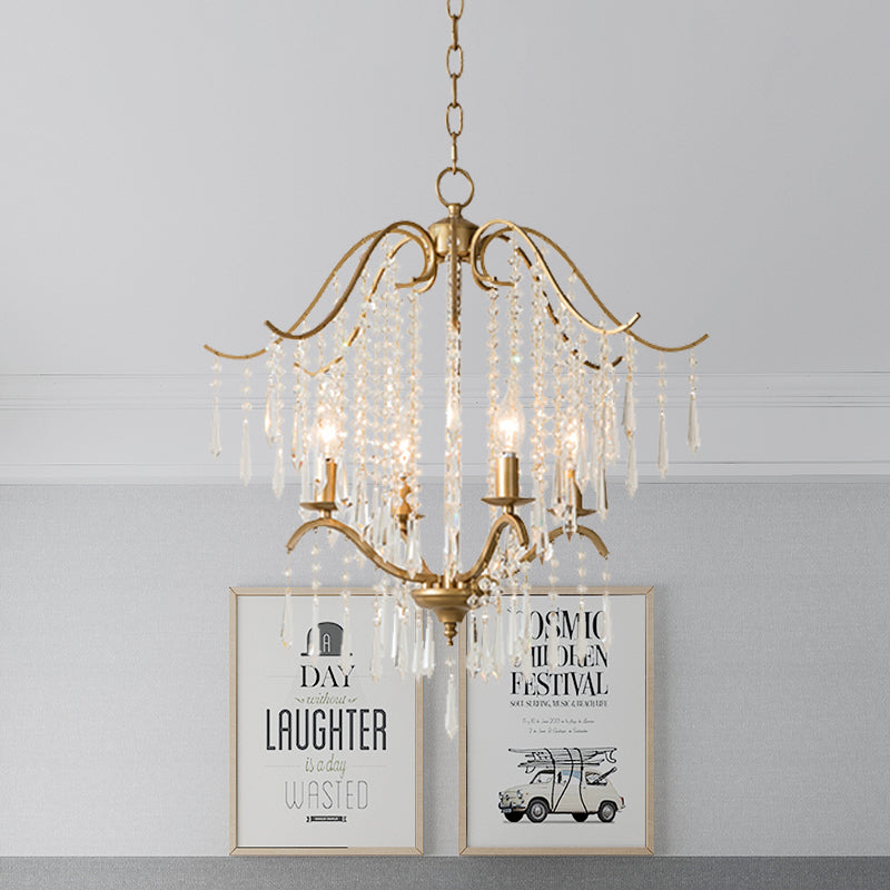 Candlestick Restaurant Ceiling Chandelier Modernism Gold Light - Rebooters