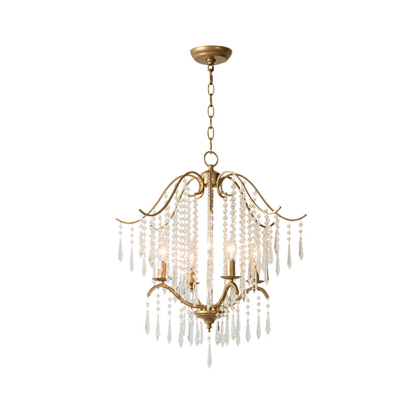 Candlestick Restaurant Ceiling Chandelier Modernism Gold Light - Rebooters