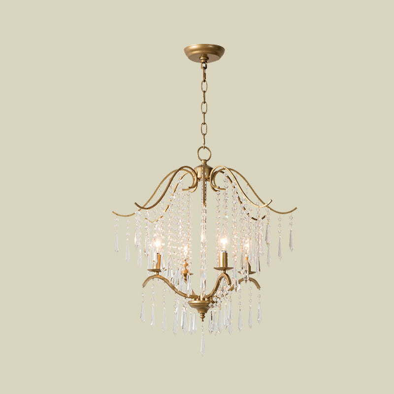 Candlestick Restaurant Ceiling Chandelier Modernism Gold Light - Rebooters