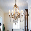 Faceted Ball Finial Bronze Ceiling Chandelier 4-Bulb Light - Rebooters