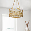 3 Heads Crown Ceiling Suspension Lamp Classic Gold Prismatic Chandelier - Rebooters