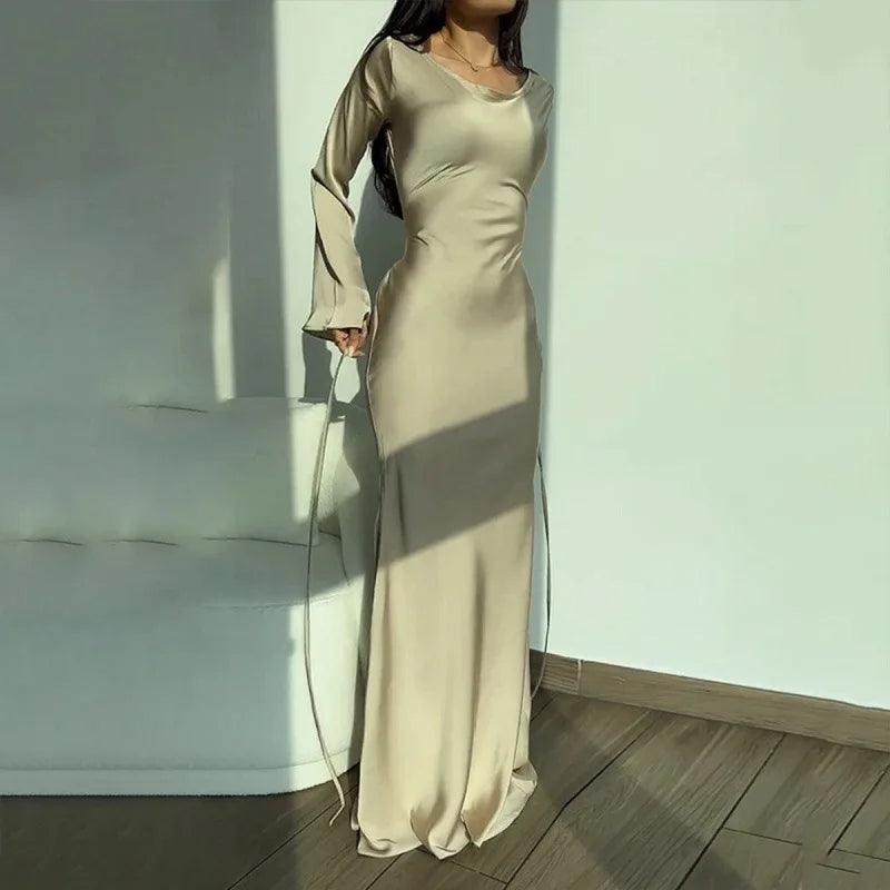 Kaisley Women's Evening Gown with Flared Sleeves - Rebooters -Women's Dresses