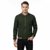 Aaron Men's Long-Sleeve Casual Bomber Jacket for Style - Rebooters