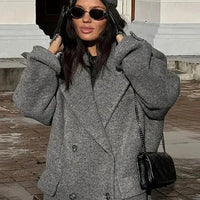 Adelina Women's Chic Wool Blend Maxi Coat Retro Elegance - Womens Jackets Rebooters