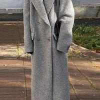 Adelina Women's Chic Wool Blend Maxi Coat Retro Elegance - Womens Jackets Rebooters