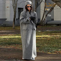 Adelina Women's Chic Wool Blend Maxi Coat Retro Elegance - Womens Jackets Rebooters