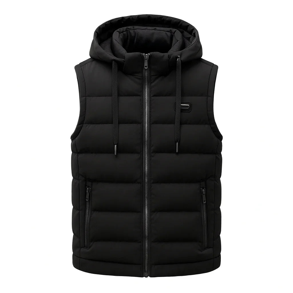 Alban Men’s Hooded Sleeveless Jacket | Rebooters