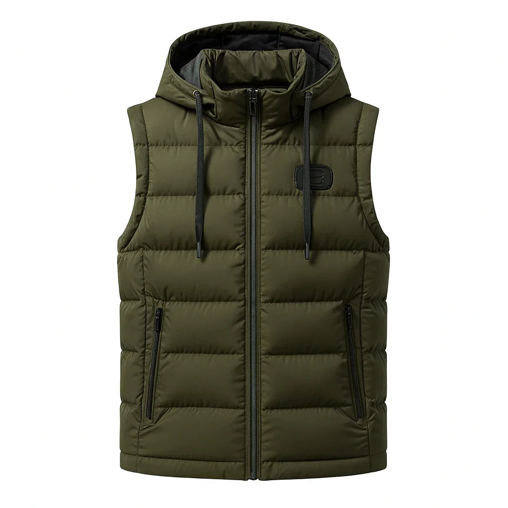 Alban Men’s Hooded Sleeveless Jacket | Rebooters