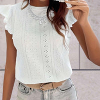 Sleeveless Ruffled Casual Top for Women - Stylish Elegance Rebooters Womens Shirts