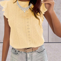 Sleeveless Ruffled Casual Top for Women - Stylish Elegance Rebooters Womens Shirts