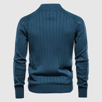 Almus Men's Cotton Blend Sweater Zipper Closure Mock Neck - Rebooters