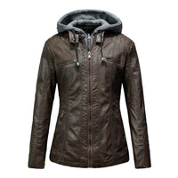 Amara Women's Hooded Faux Leather Jacket for Stylish Wear Rebooters
