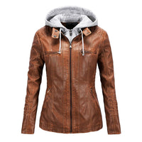 Amara Women's Hooded Faux Leather Jacket for Stylish Wear Rebooters