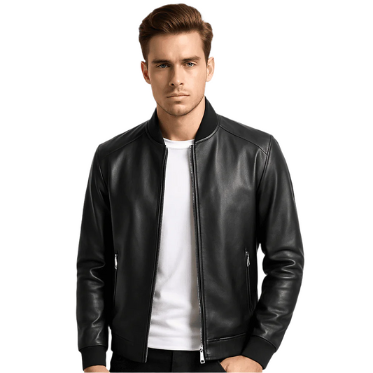 Amir Men's Leather Jacket for Timeless Style and Comfort - Rebooters Mens Leather Jackets