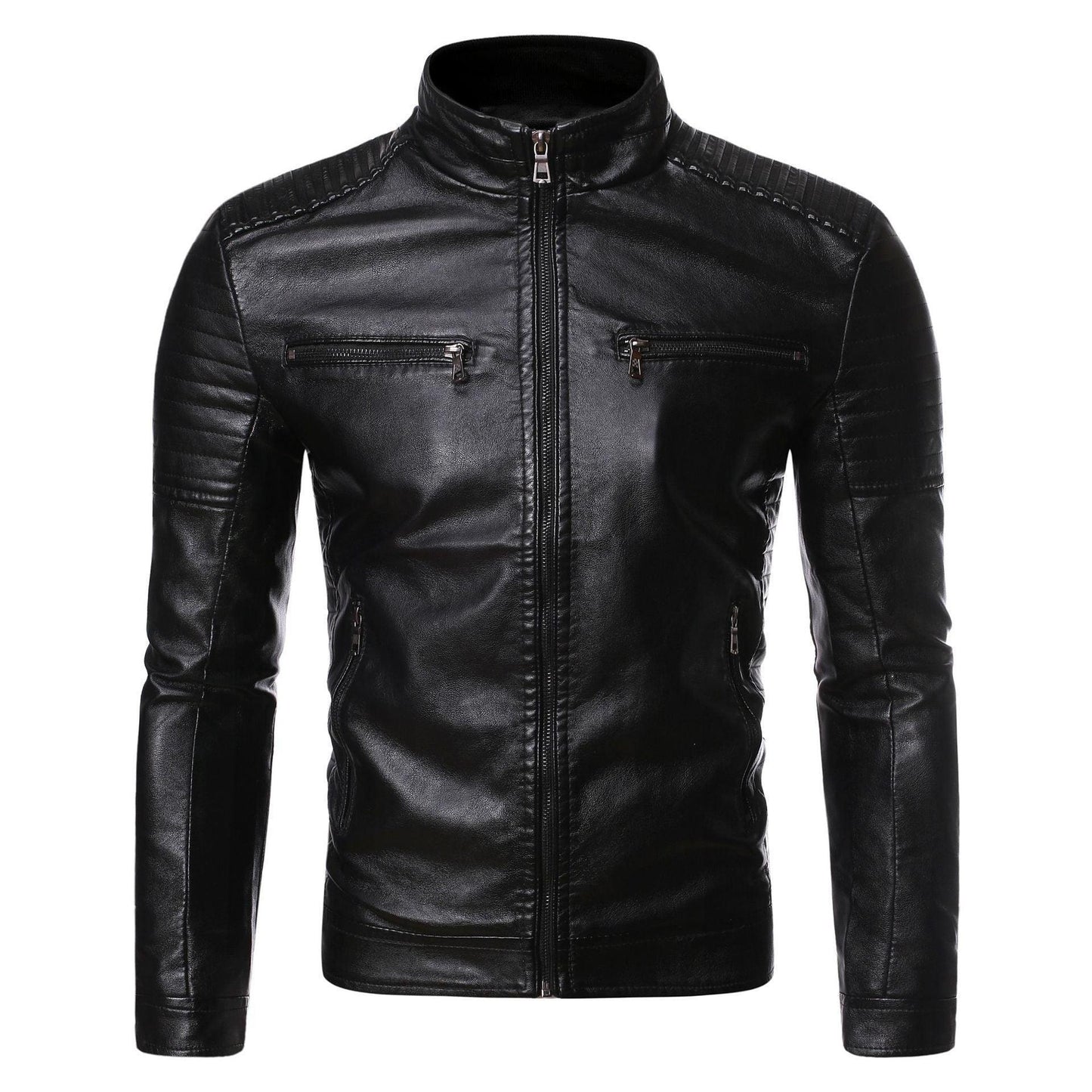Angel Men's Leather Jacket Slim Fit for Stylish Comfort - Rebooters Mens Leather Jackets