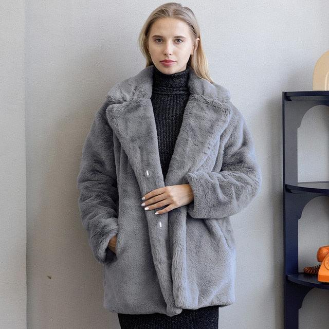 Angelica Women's Chic Faux Fur Jacket Your Ideal Winter Essential - Womens Jackets Rebooters