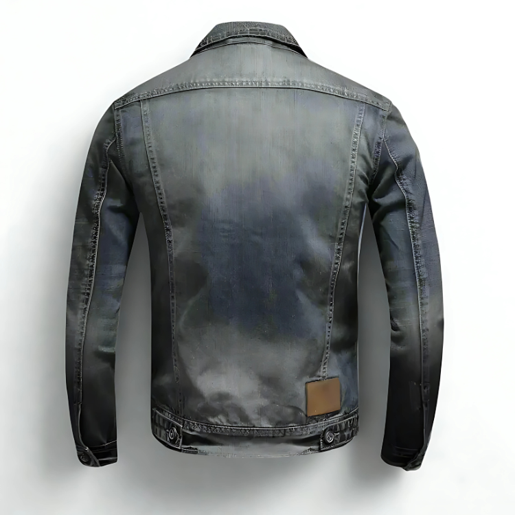 Anton Men's Retro Classic Denim Jacket Lapel Collars Style Rebooters Mens Denim Jackets